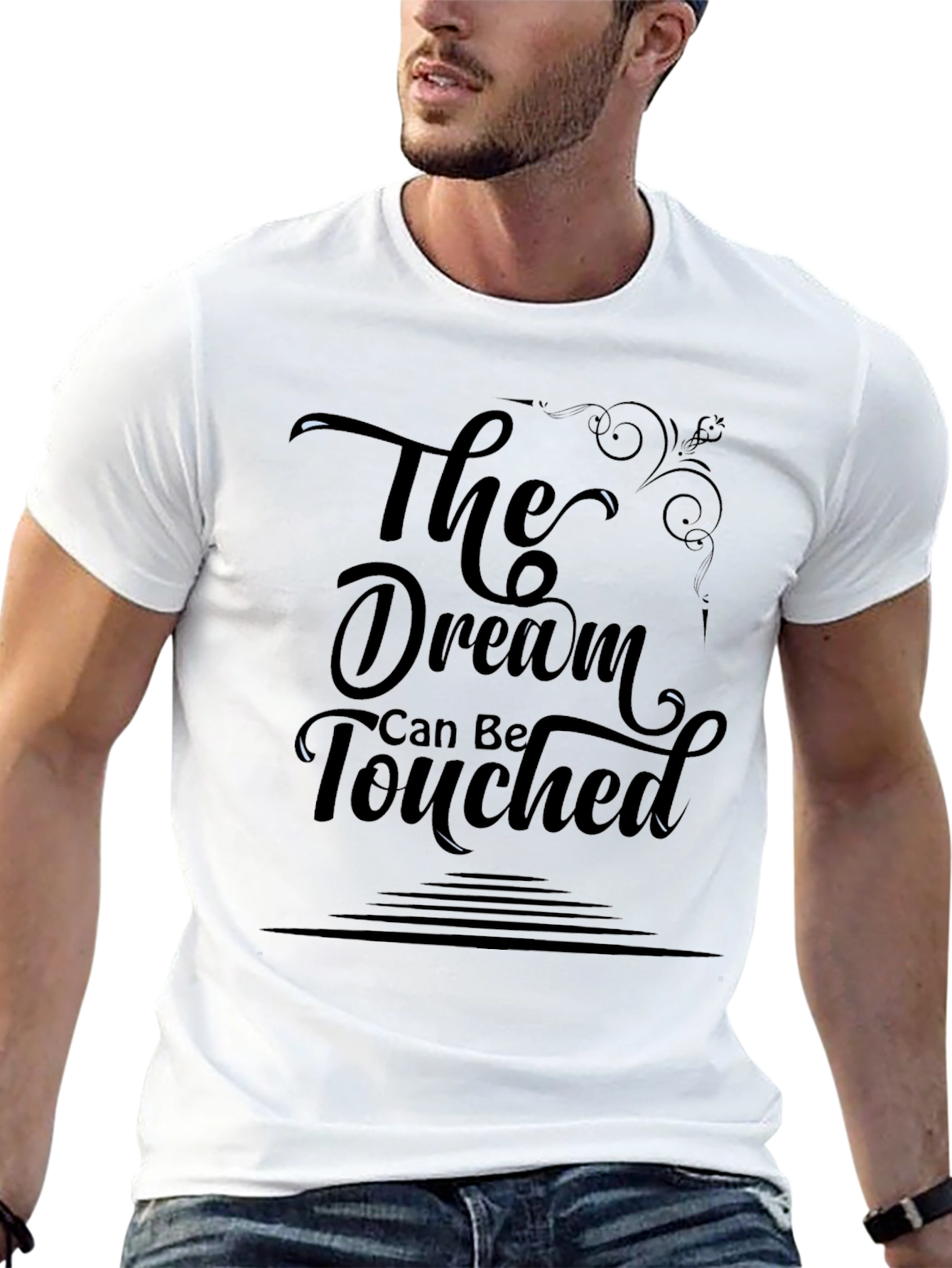 The Dream Can Be Touched Graphic Black Tee