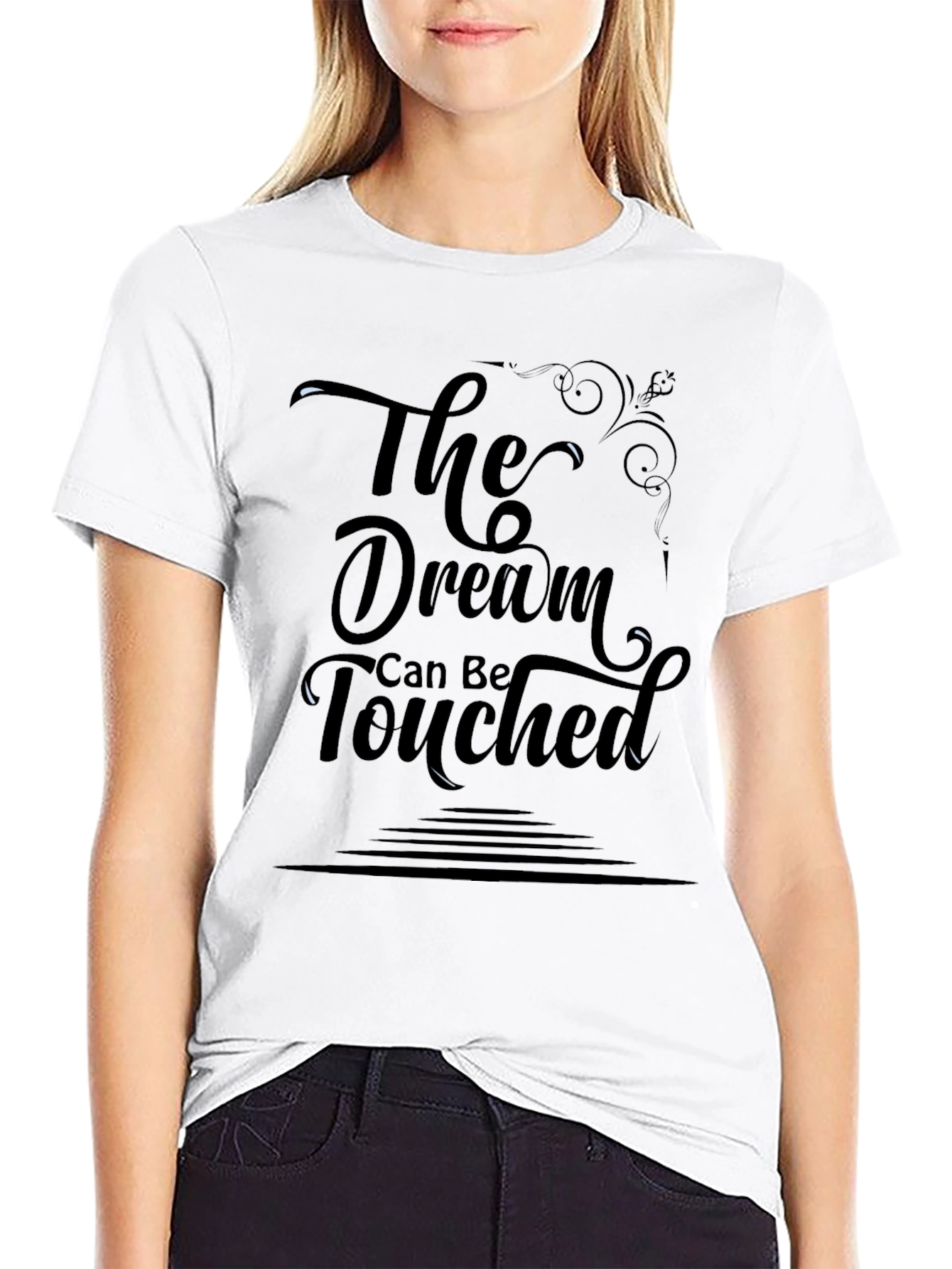 The Dream Can Be Touched Graphic Black Tee