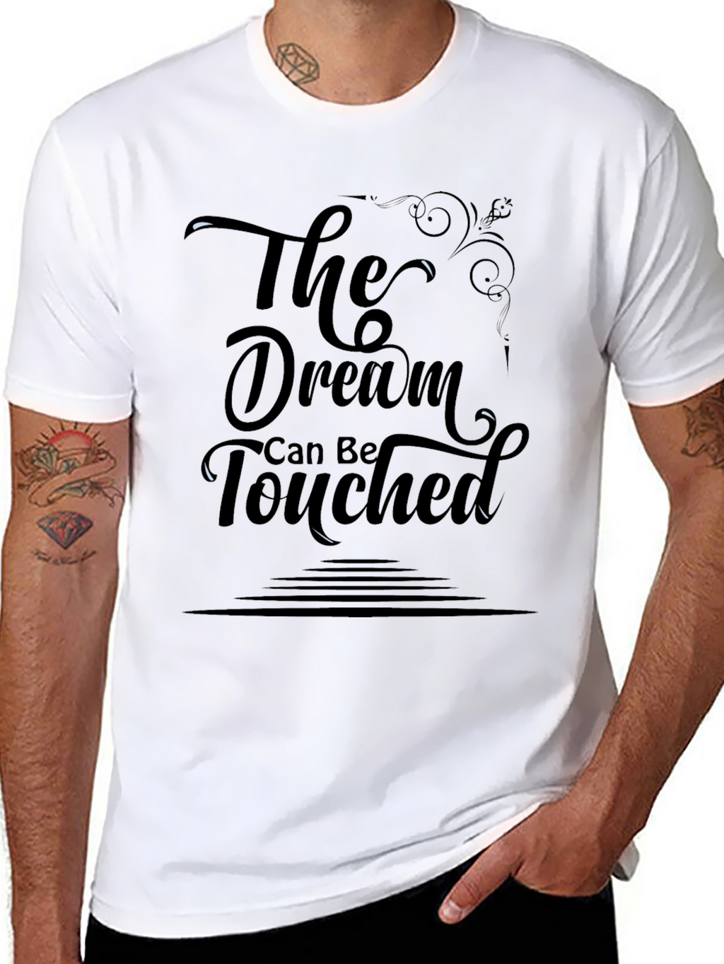 The Dream Can Be Touched Graphic Black Tee