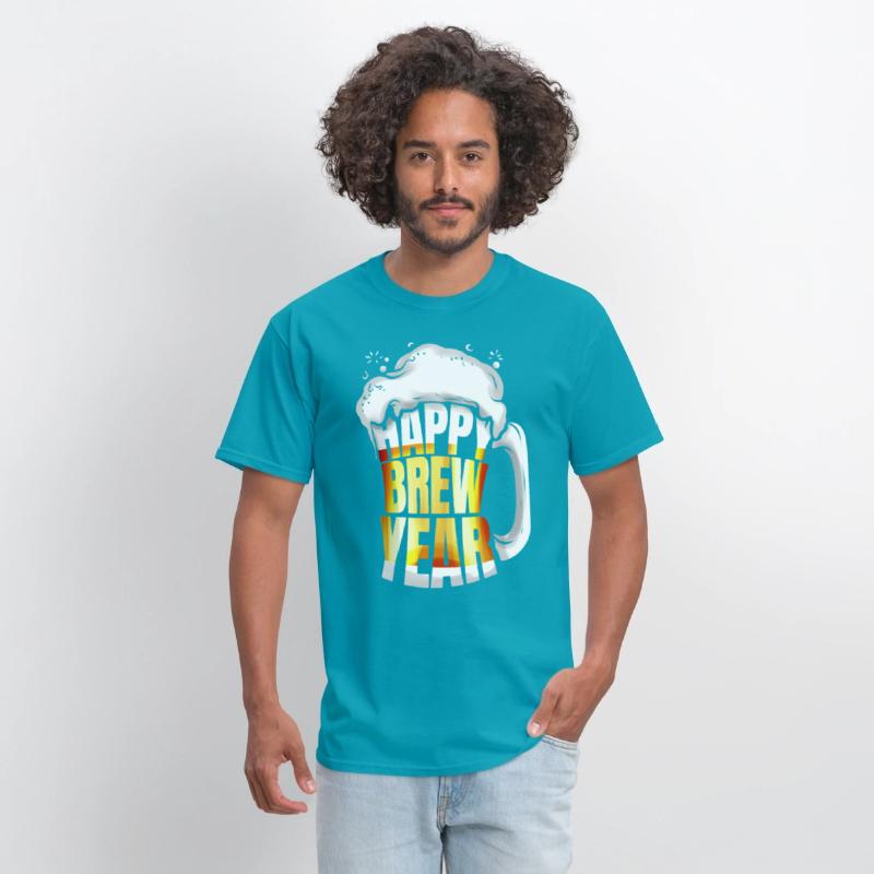 Beer Glass Mug Happy Brew Year New Year's Eve