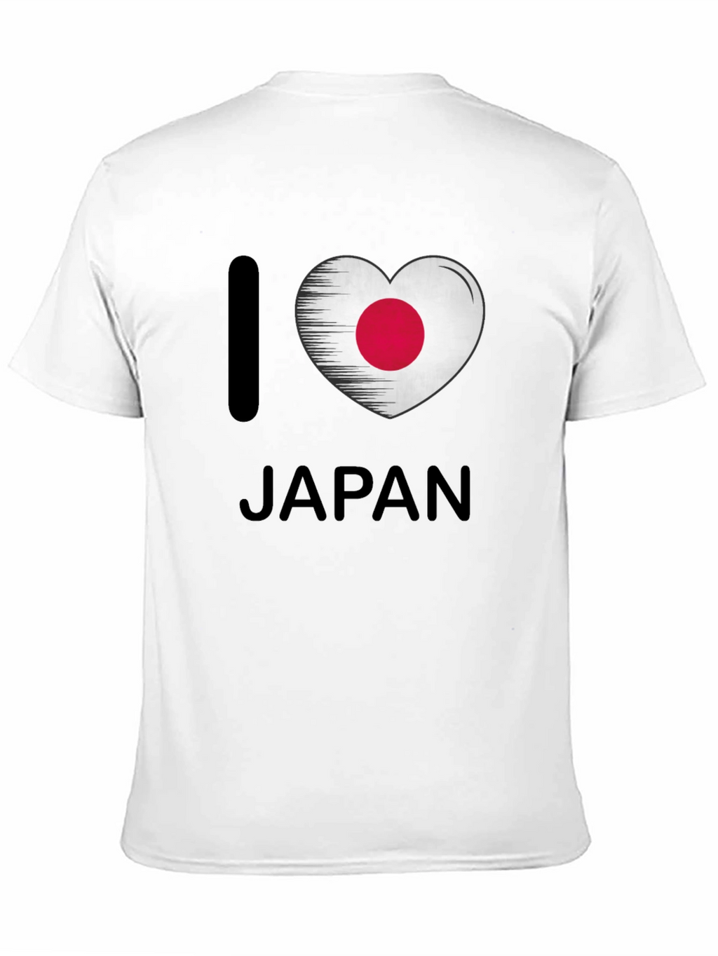 I Heart Japan Flag Graphic T-Shirt - Black