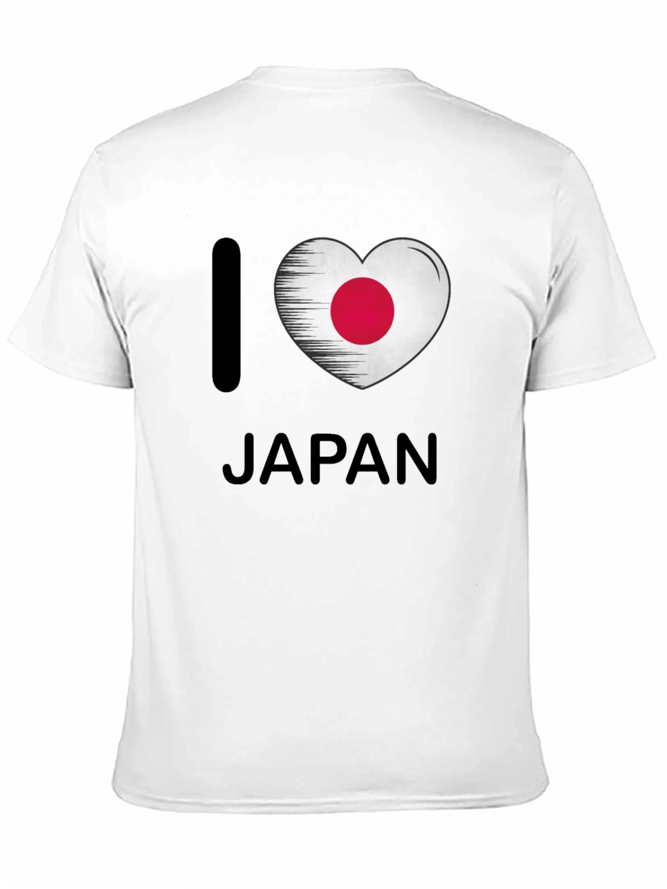 I Heart Japan Flag Graphic T-Shirt - Black