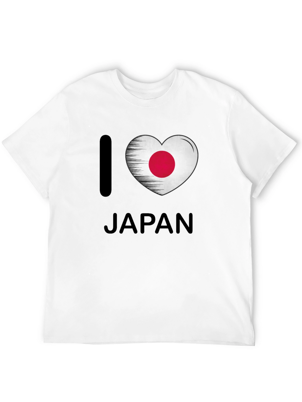 I Heart Japan Flag Graphic T-Shirt - Black
