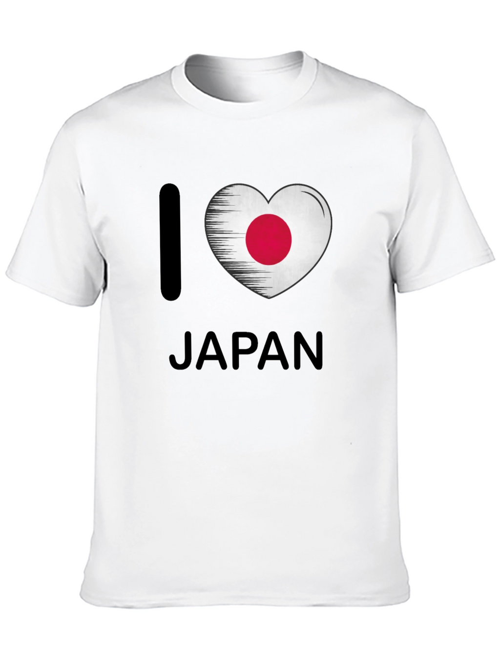 I Heart Japan Flag Graphic T-Shirt - Black