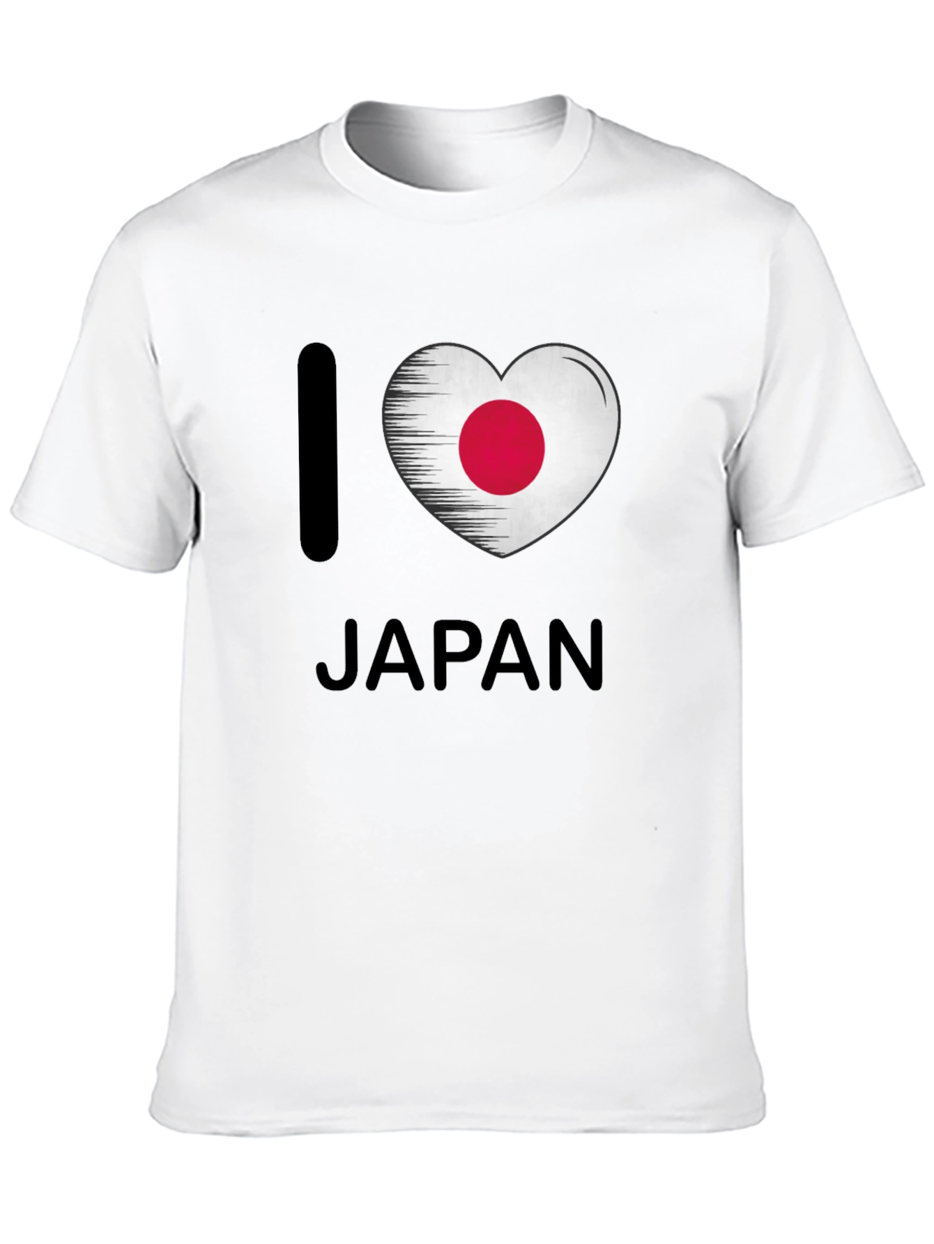 I Heart Japan Flag Graphic T-Shirt - Black