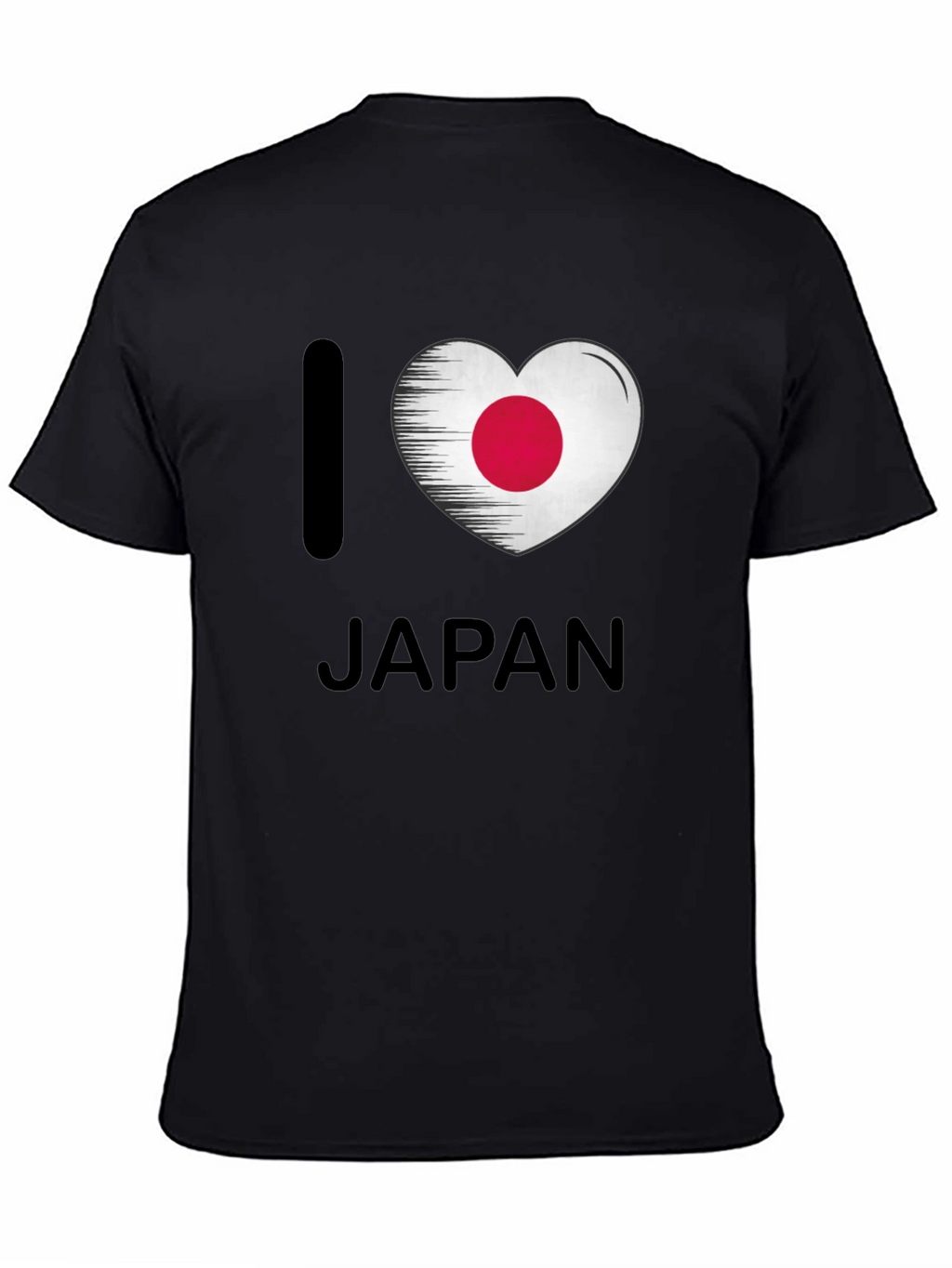 I Heart Japan Flag Graphic T-Shirt - Black