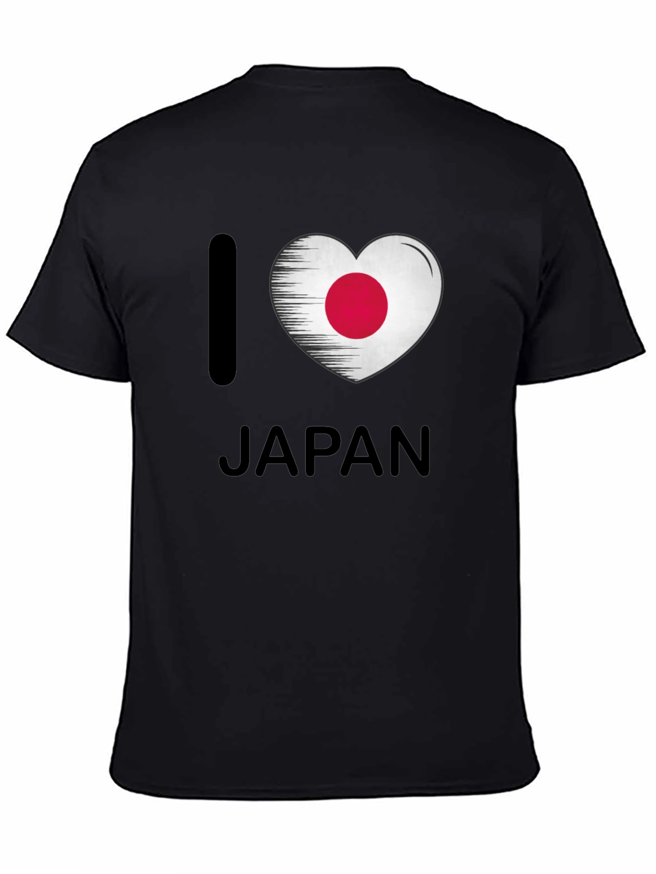 I Heart Japan Flag Graphic T-Shirt - Black