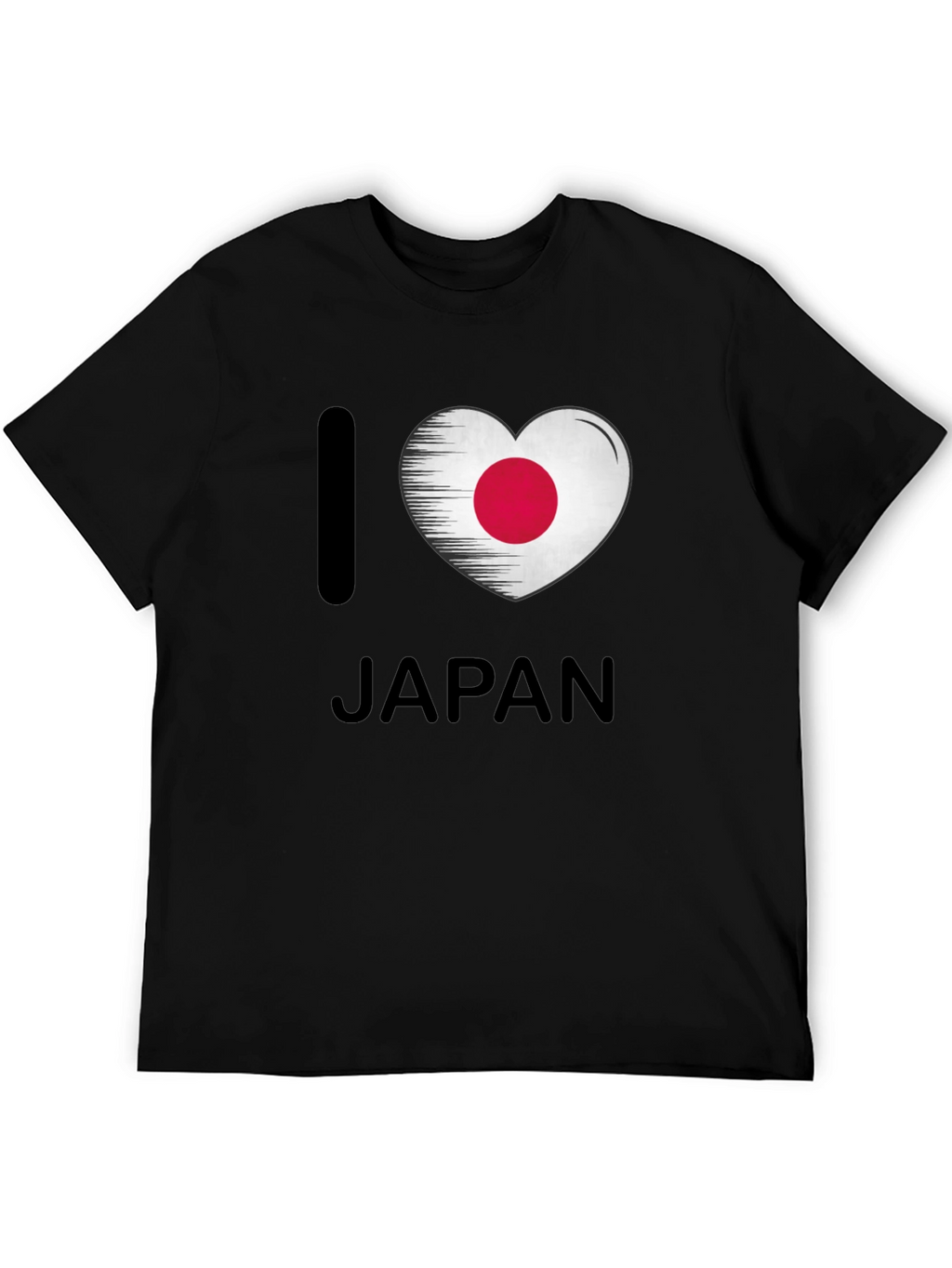 I Heart Japan Flag Graphic T-Shirt - Black