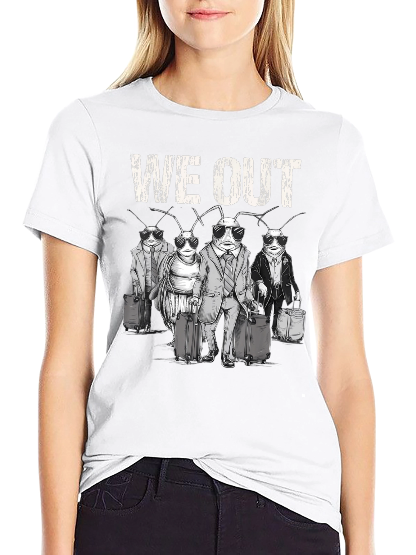 We Out Cockroach Travel Graphic Tee