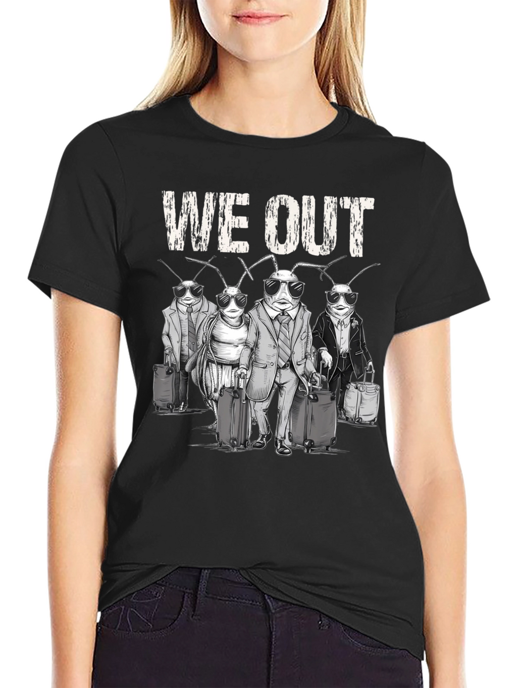 We Out Cockroach Travel Graphic Tee