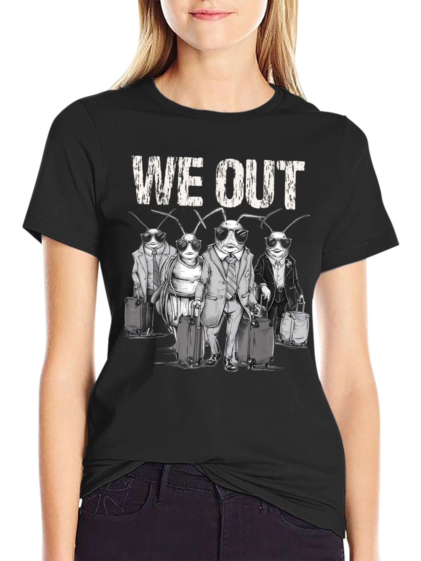 We Out Cockroach Travel Graphic Tee