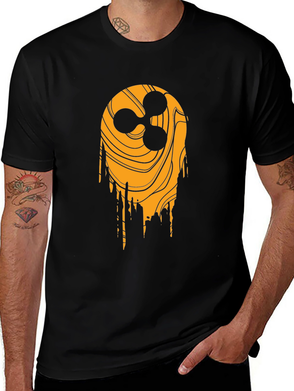 Ripple Crypto Black T-Shirt