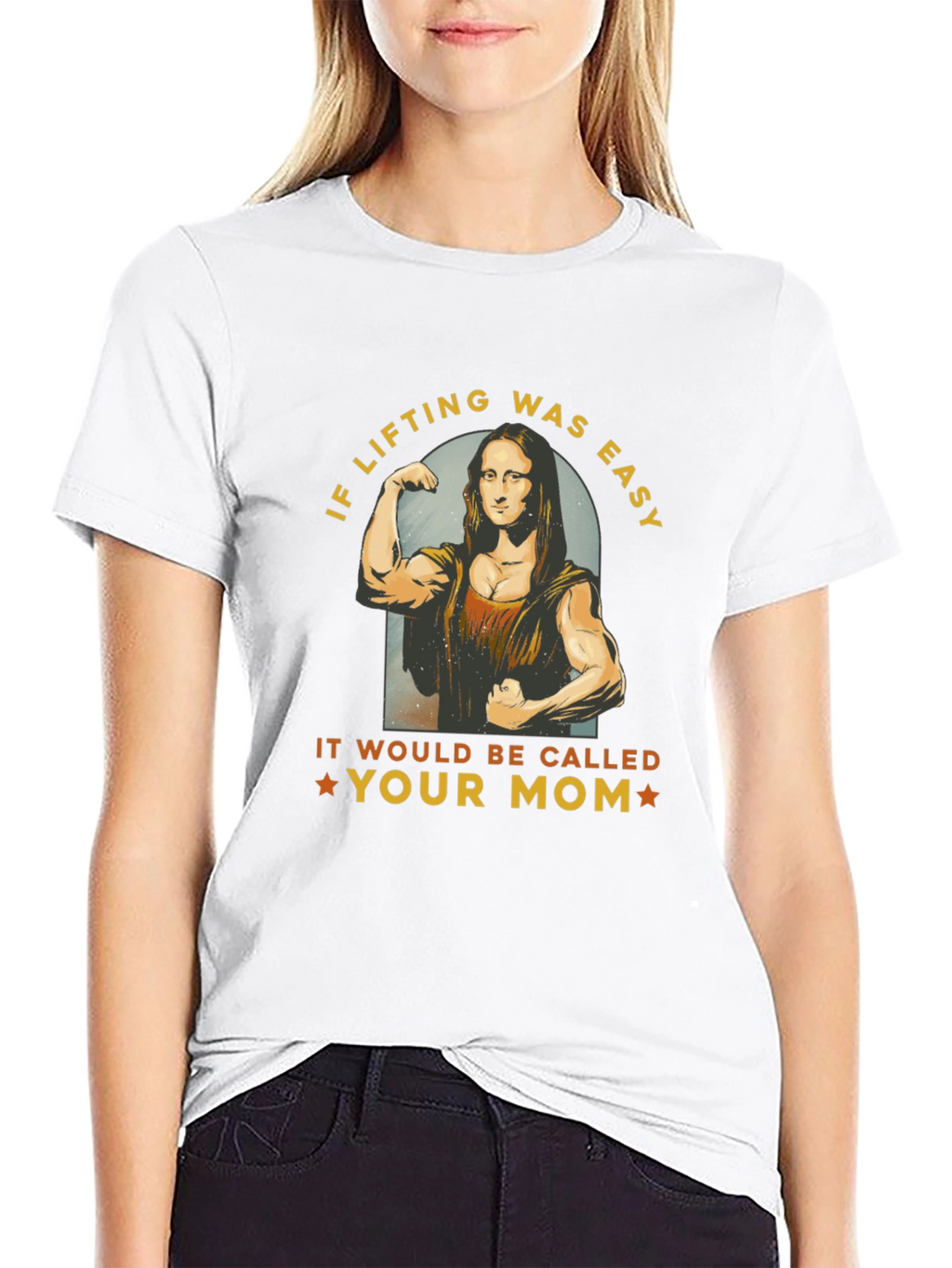 Funny Lifting T-Shirt - Mona Lisa Gym Humor