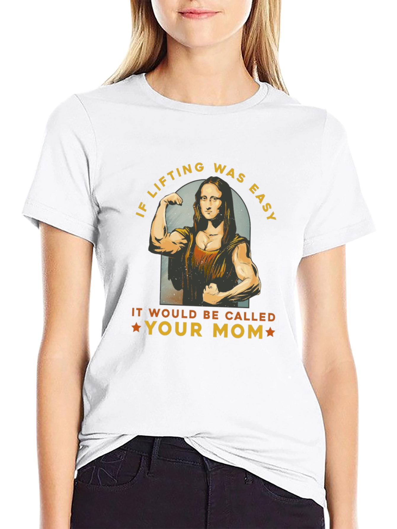 Funny Lifting T-Shirt - Mona Lisa Gym Humor