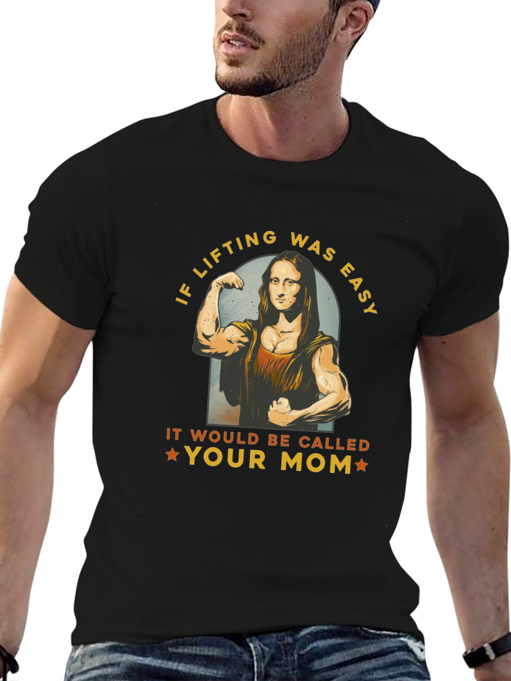 Funny Lifting T-Shirt - Mona Lisa Gym Humor