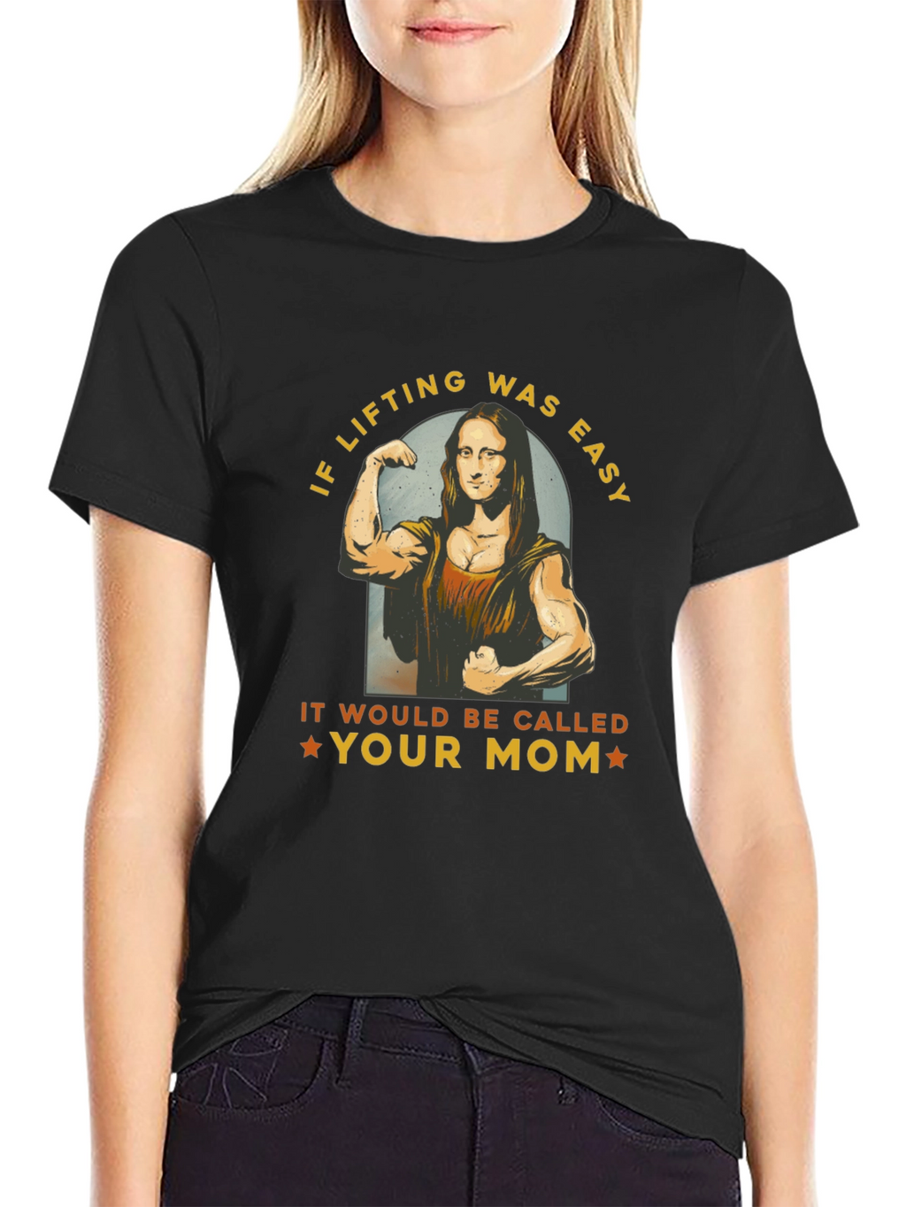 Funny Lifting T-Shirt - Mona Lisa Gym Humor