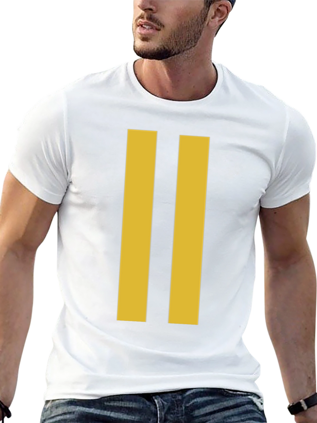 Two Stripe Graphic Tee - Black