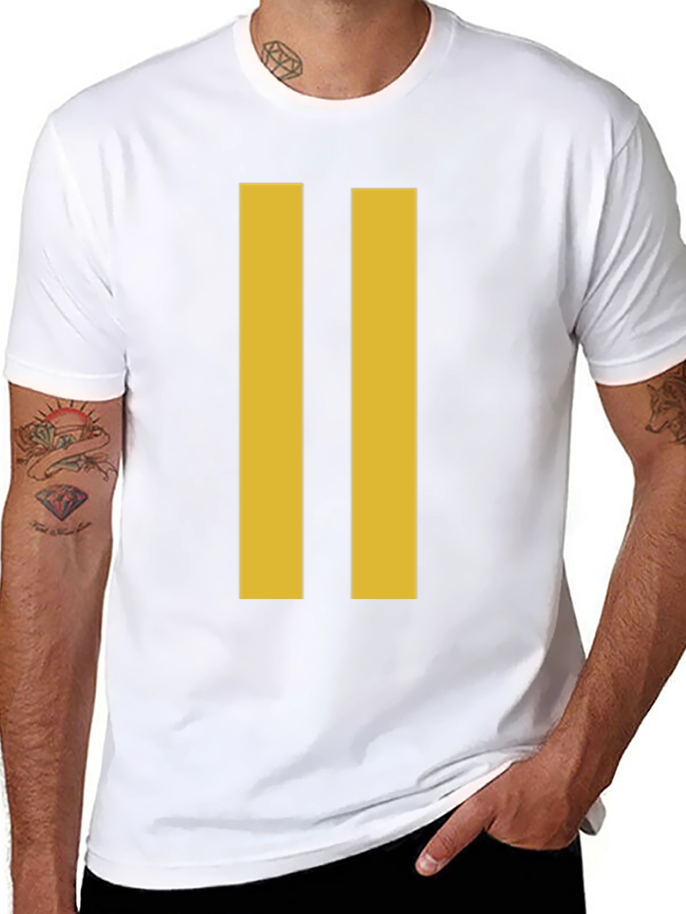 Two Stripe Graphic Tee - Black