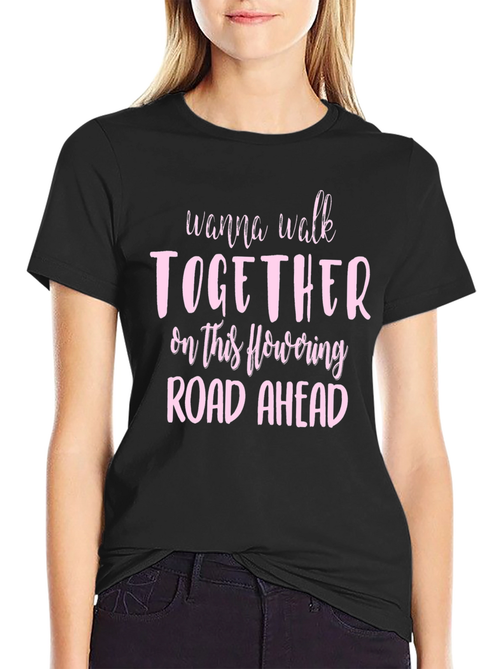 Romantic Graphic Tee: Wanna Walk Together