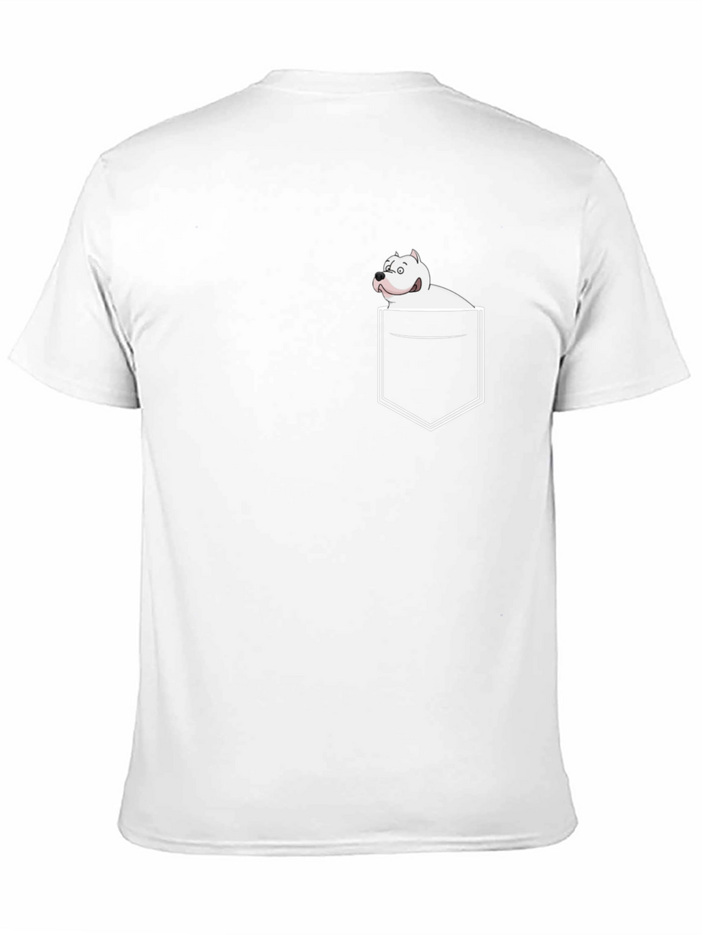 Pocket Dog Graphic Tee - Black Casual T-Shirt