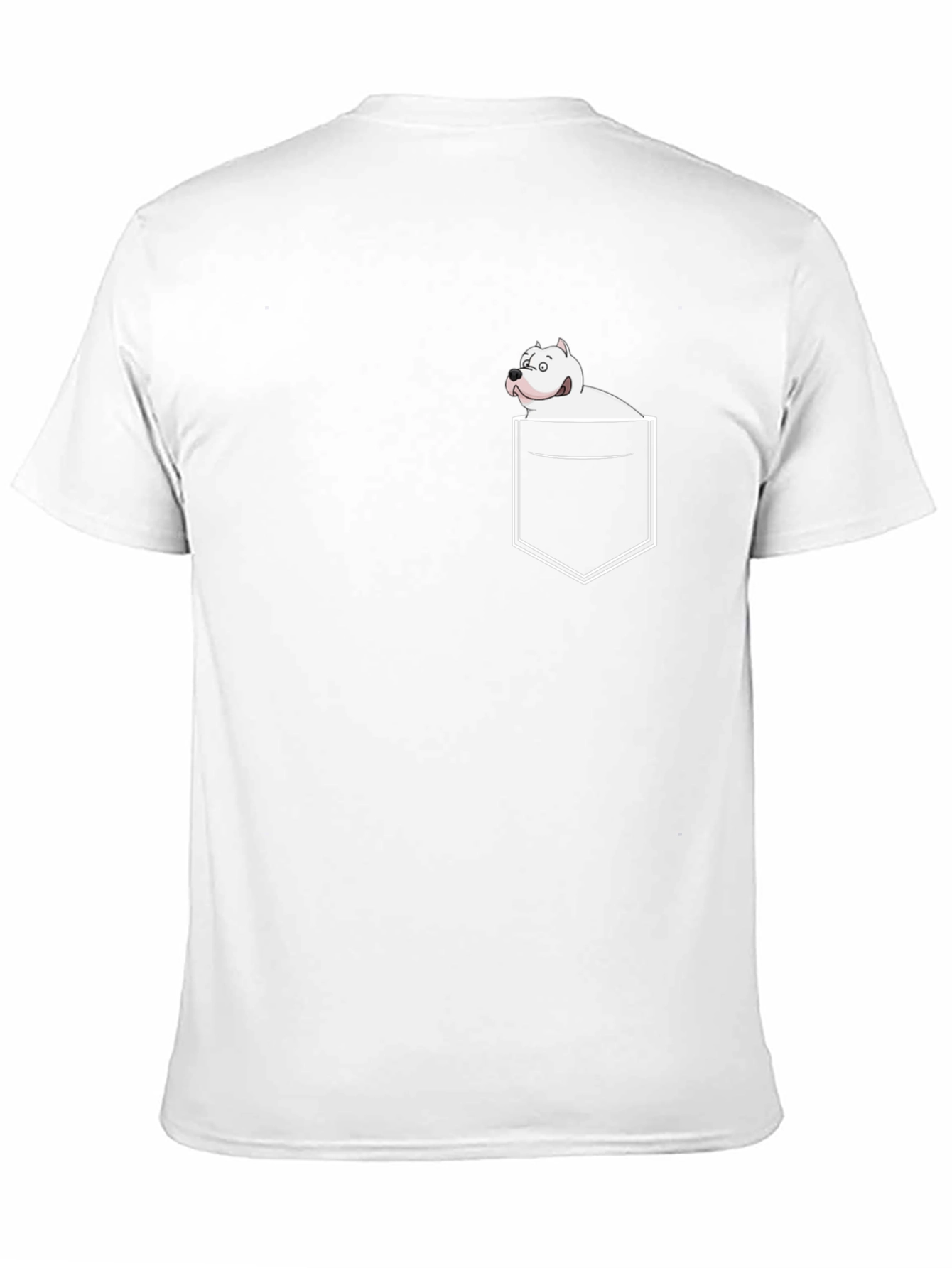 Pocket Dog Graphic Tee - Black Casual T-Shirt