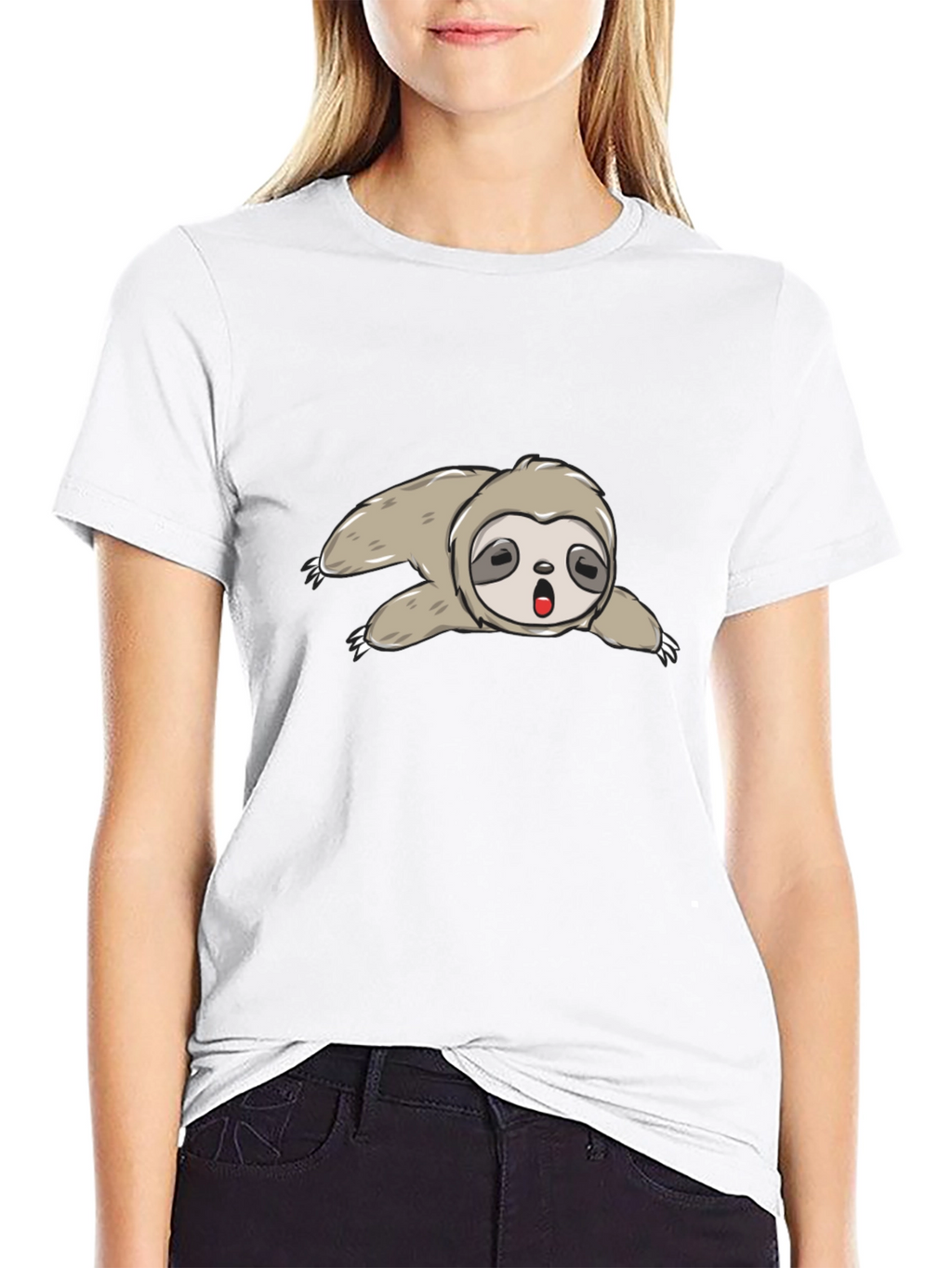 Sloth Graphic Print Tee - Relaxed Fit