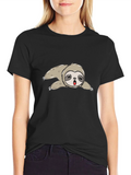 Sloth Graphic Print Tee - Relaxed Fit