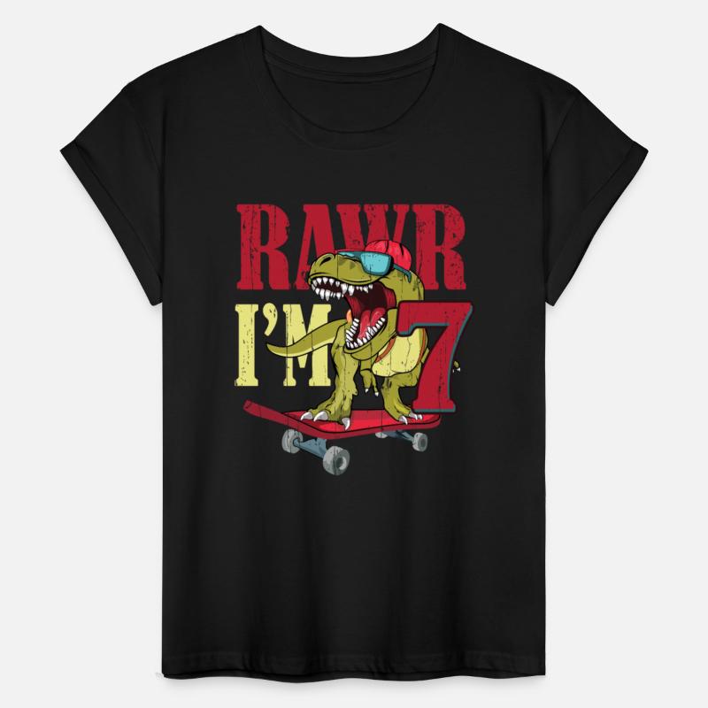 Birth Born Age 7 Years Old Dinosaur Skateboard