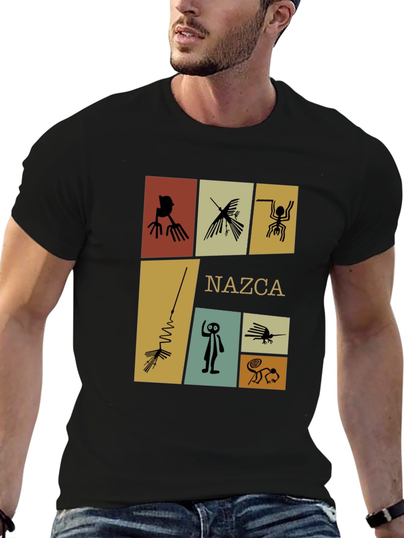 Nazca Lines T-Shirt - Unique Graphic Tee