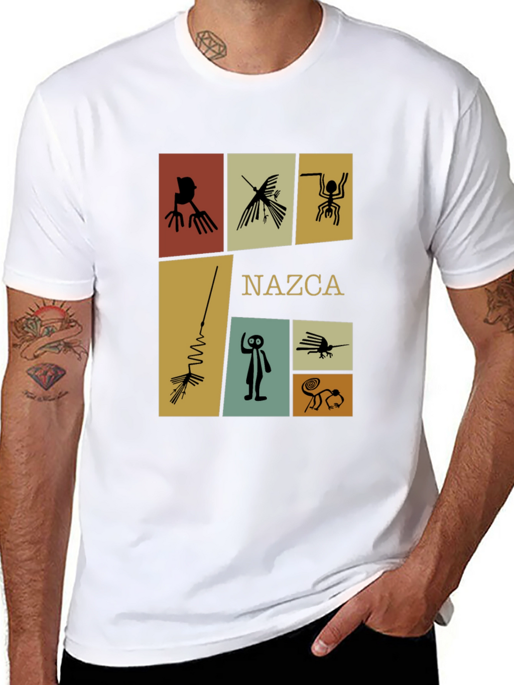 Nazca Lines T-Shirt - Unique Graphic Tee