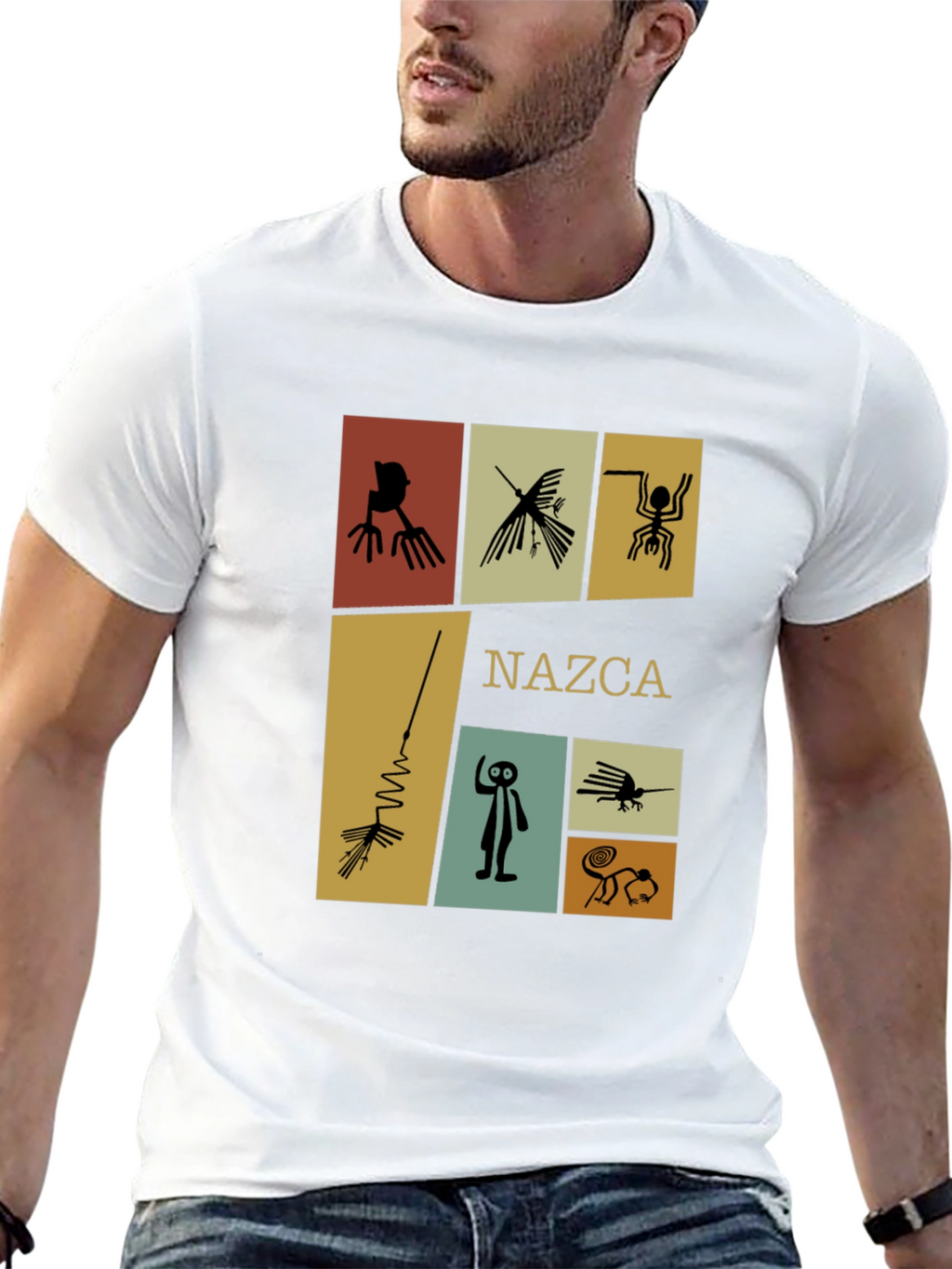 Nazca Lines T-Shirt - Unique Graphic Tee