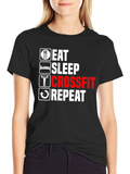 Eat Sleep Crossfit Repeat Graphic Tee