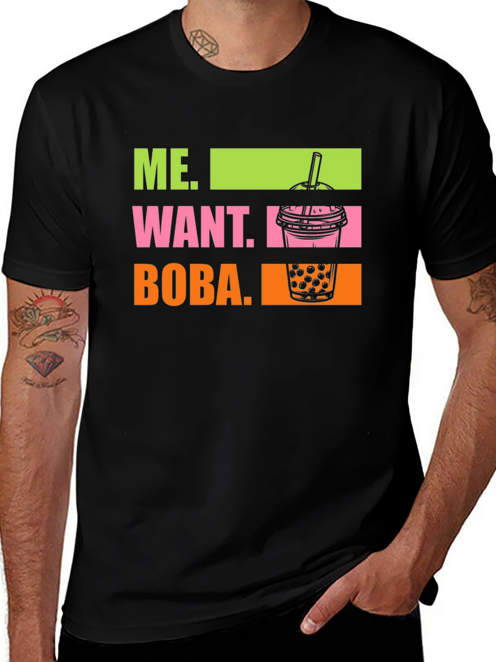 Me Want Boba T-Shirt - Trendy Graphic Tee