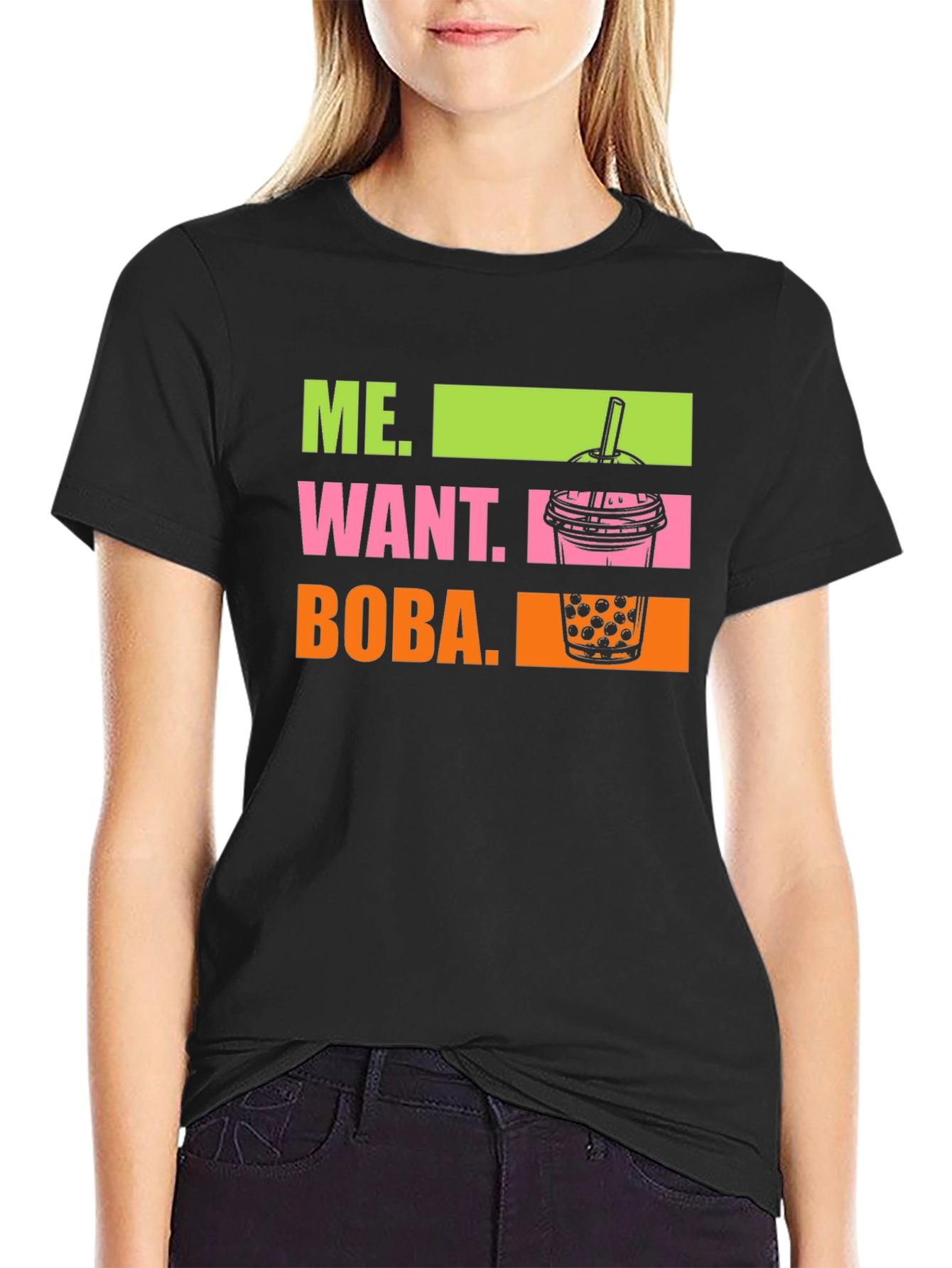 Me Want Boba T-Shirt - Trendy Graphic Tee