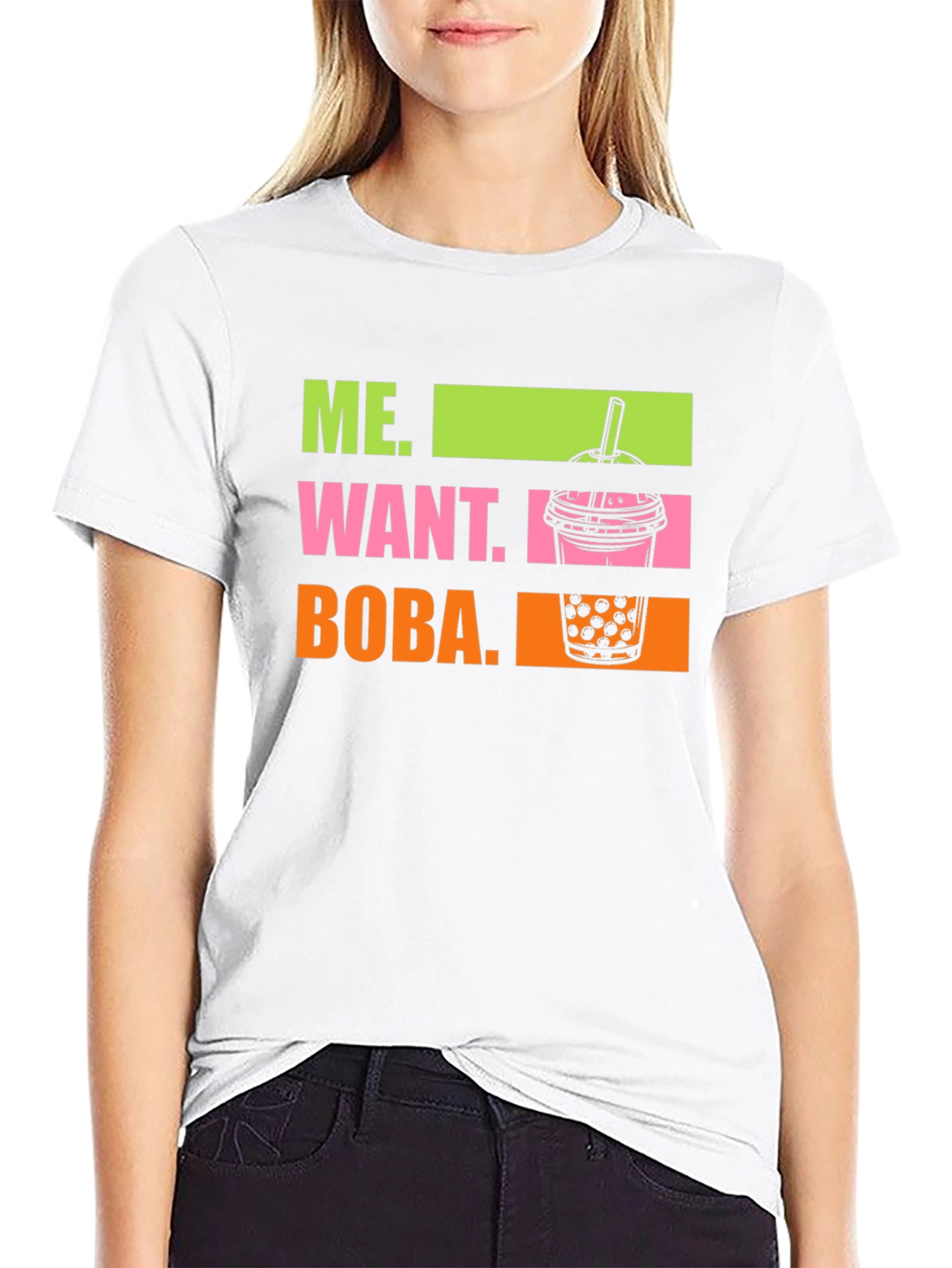 Me Want Boba T-Shirt - Trendy Graphic Tee