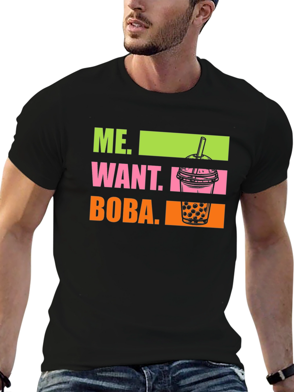 Me Want Boba T-Shirt - Trendy Graphic Tee
