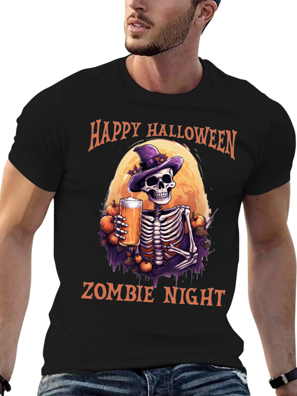 Happy Halloween Zombie Night T-Shirt