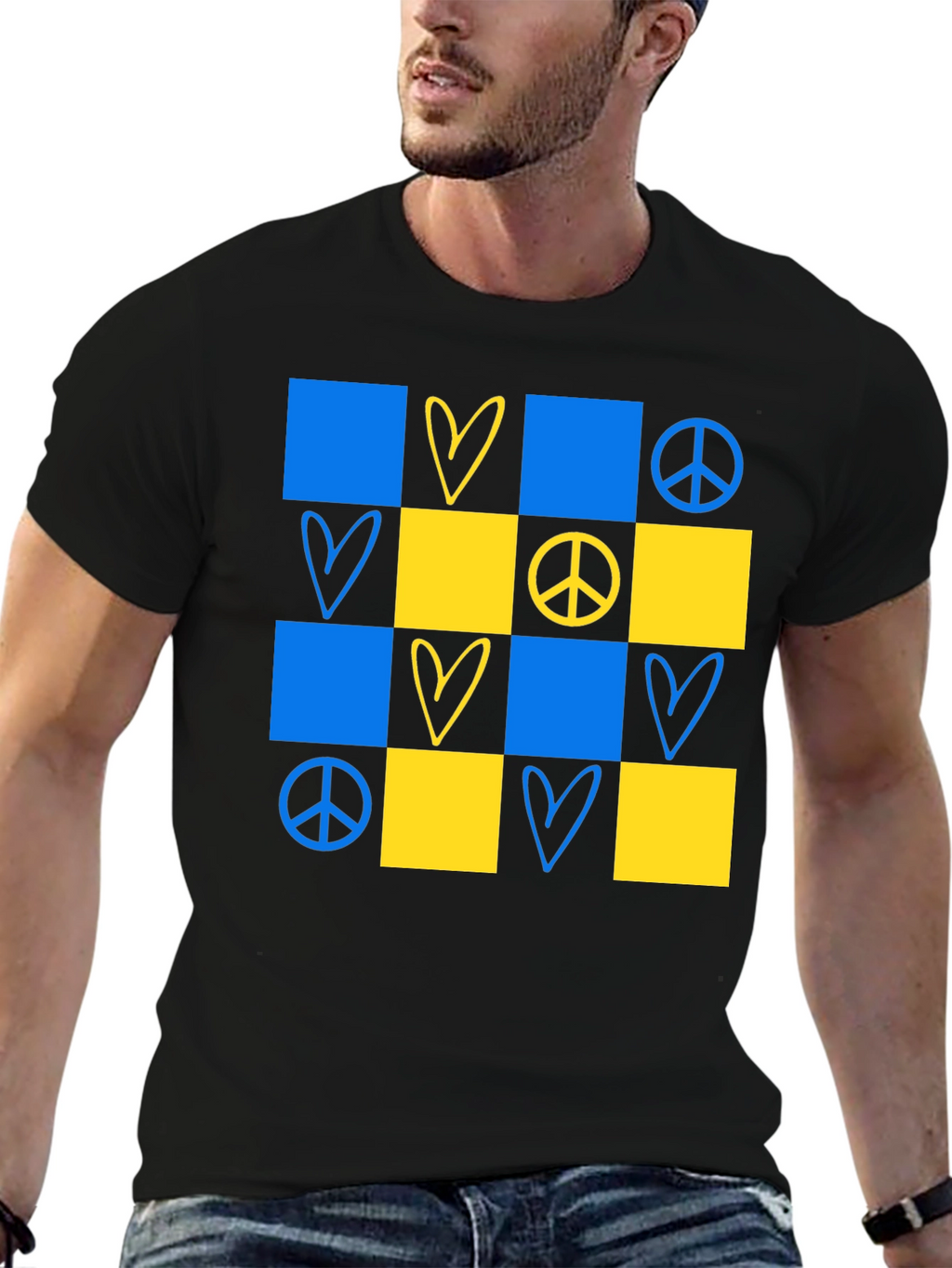 Ukraine Support Graphic Tee - Peace & Love