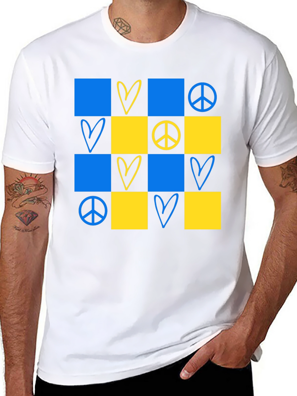 Ukraine Support Graphic Tee - Peace & Love