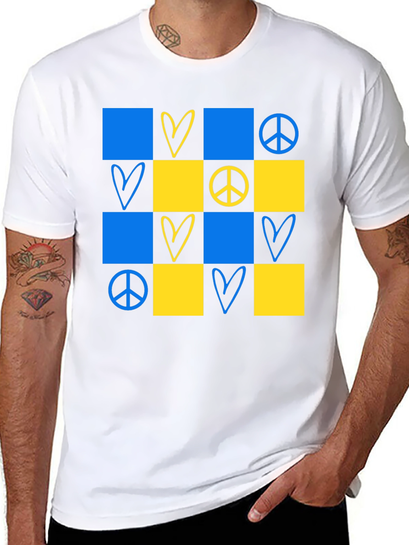 Ukraine Support Graphic Tee - Peace & Love