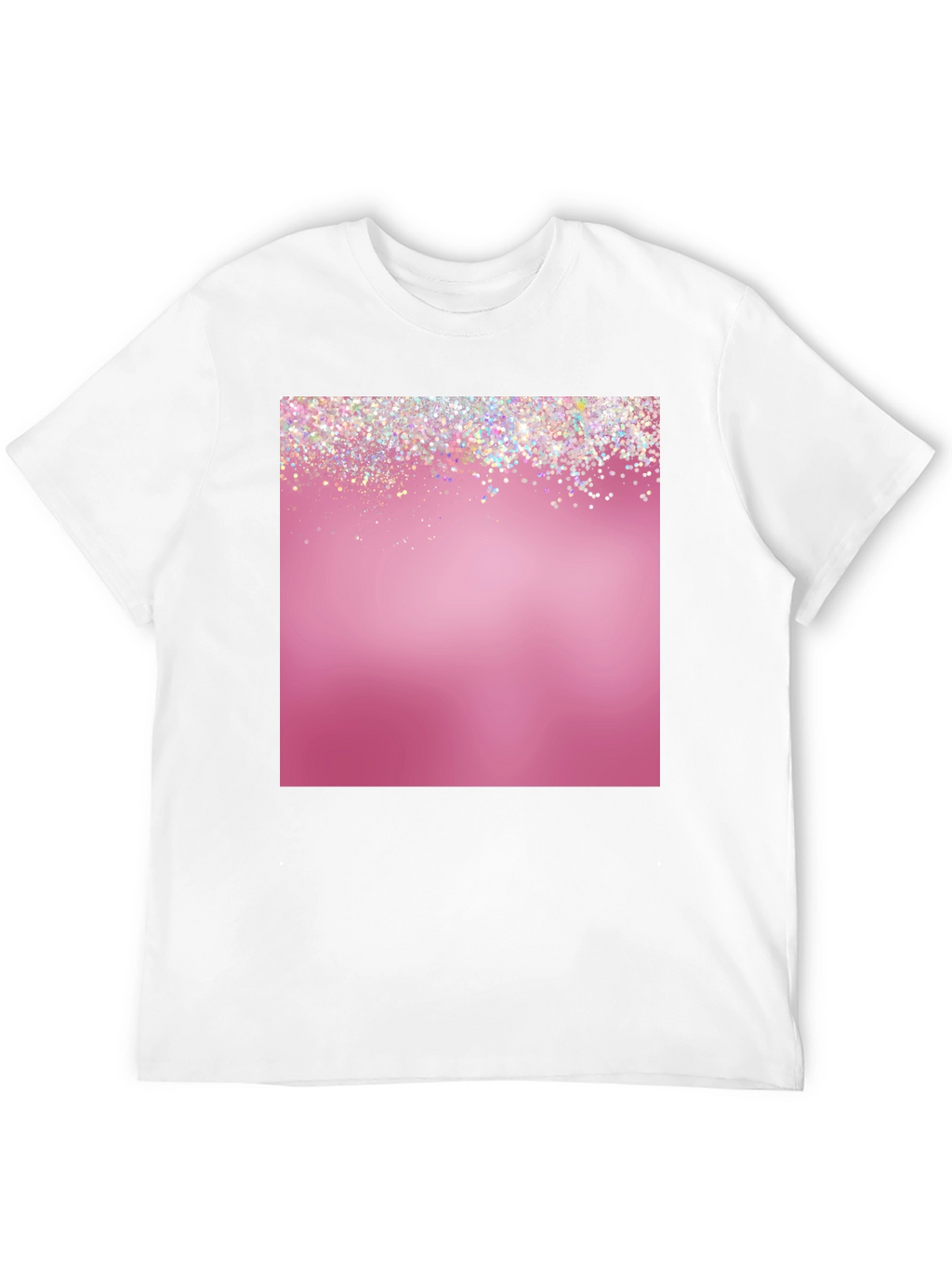 Glitter Pink Graphic Tee - Stylish Mens Casual Shirt