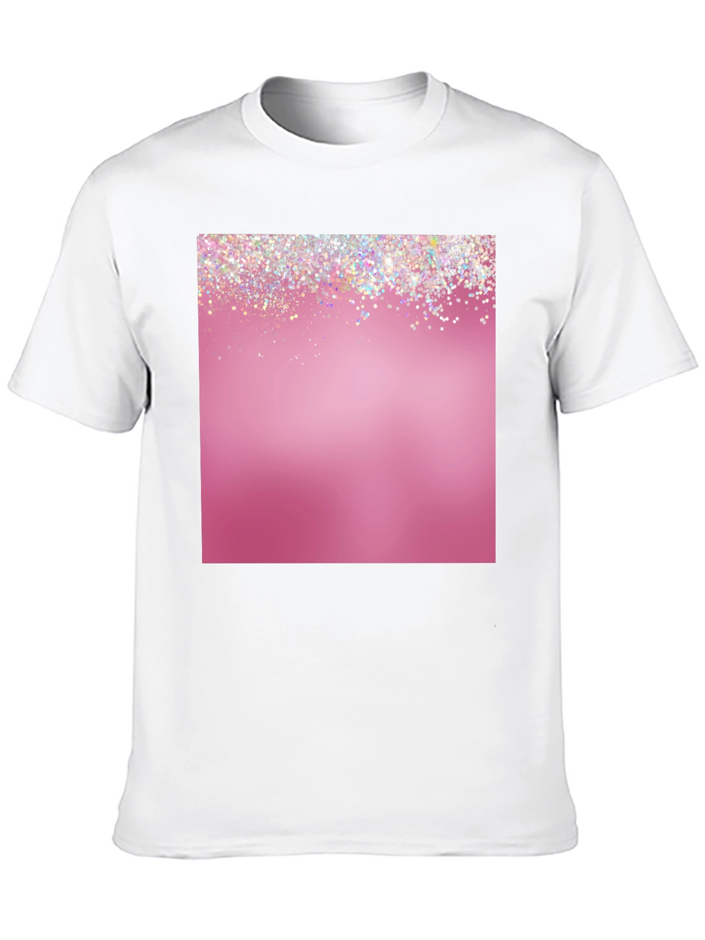 Glitter Pink Graphic Tee - Stylish Mens Casual Shirt