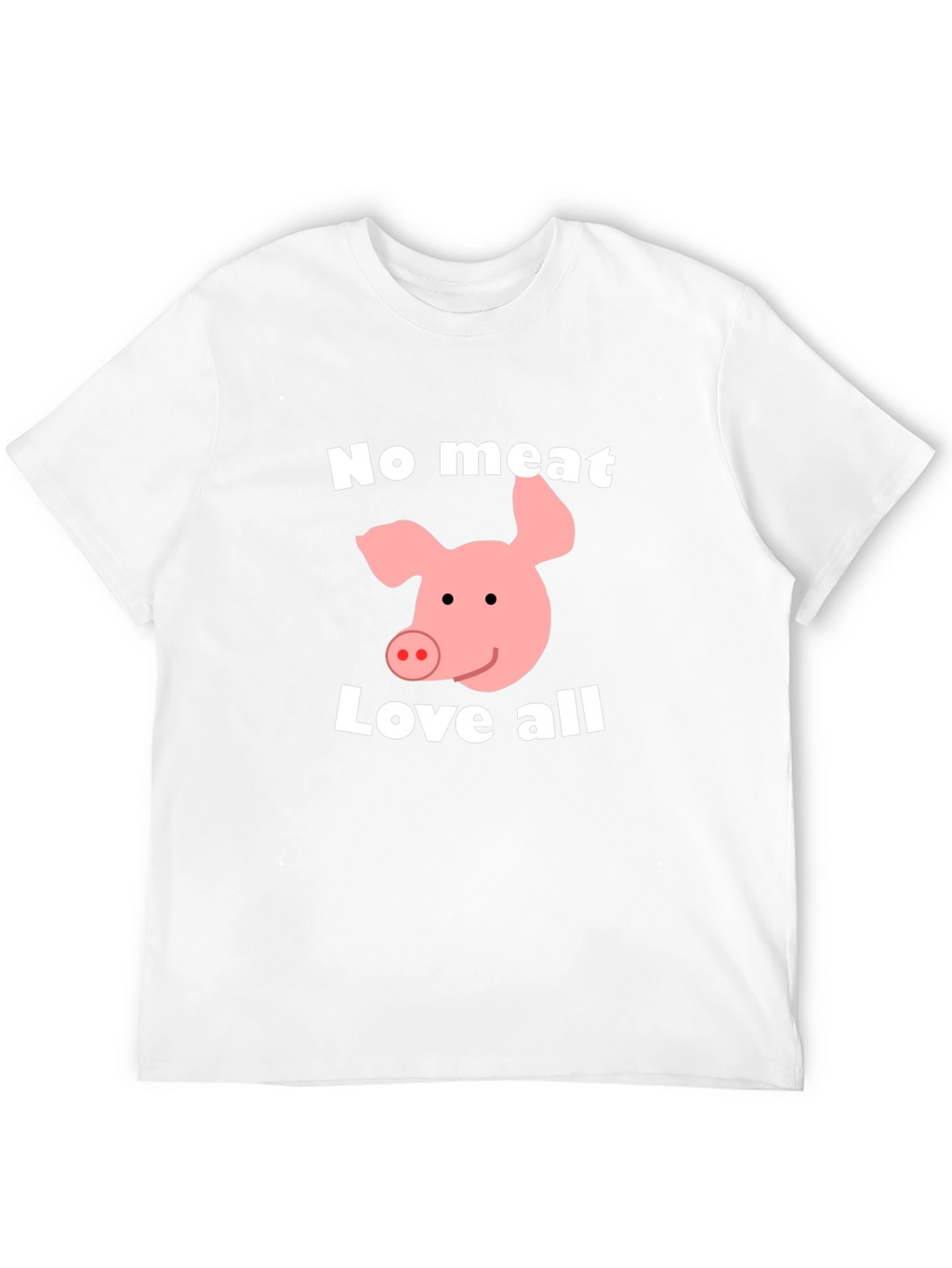 Vegan Pig Graphic T-Shirt - No Meat Love All