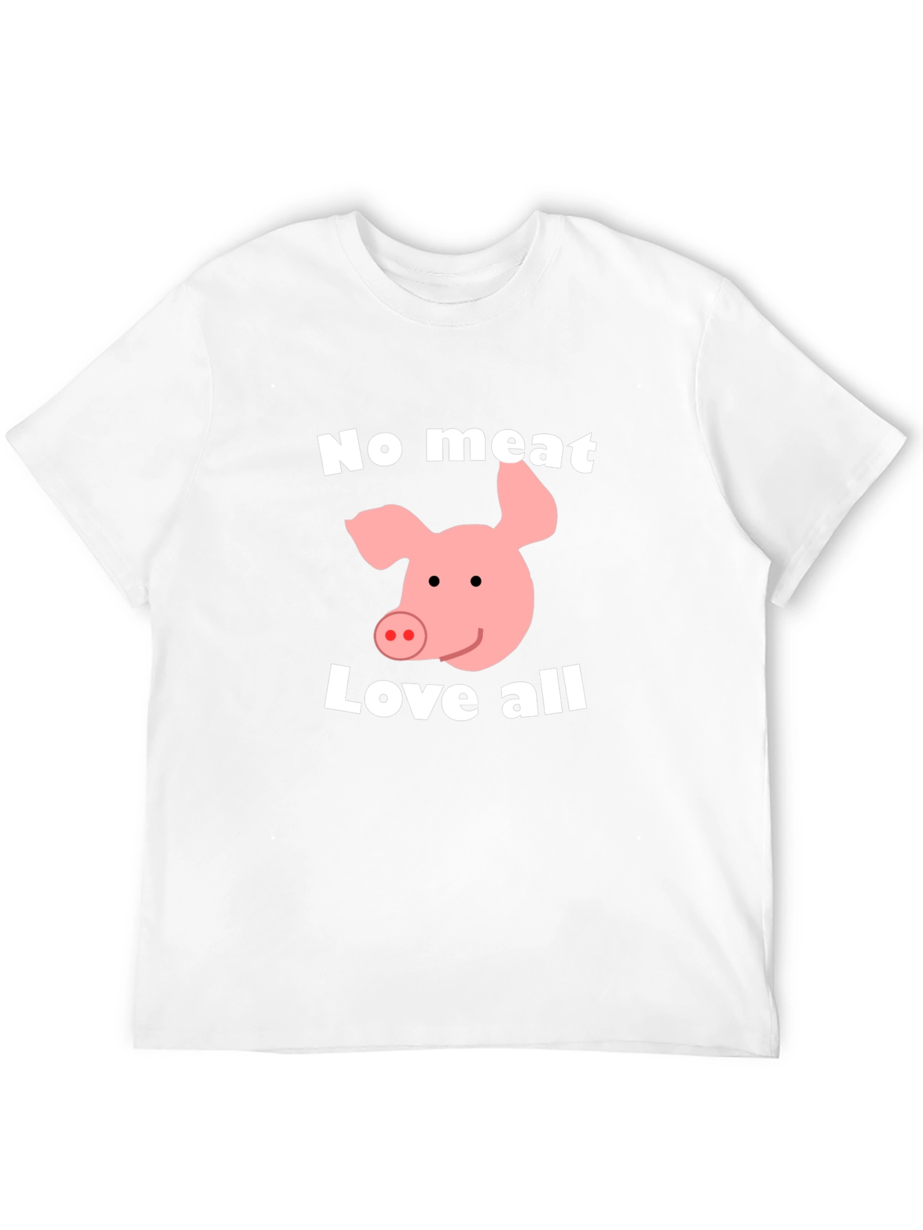 Vegan Pig Graphic T-Shirt - No Meat Love All