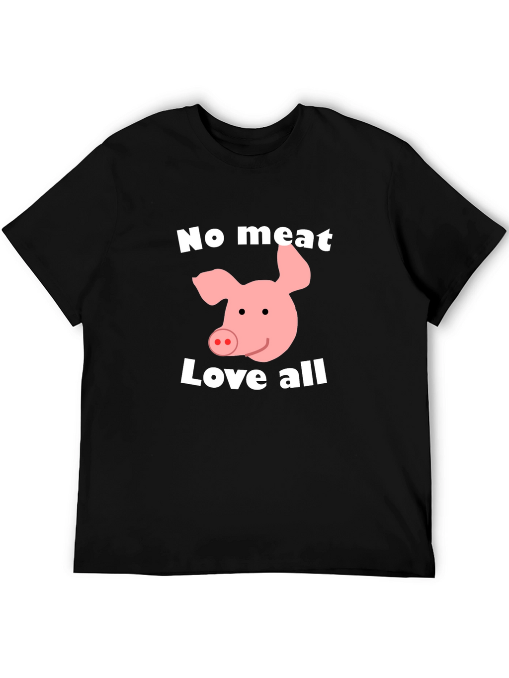 Vegan Pig Graphic T-Shirt - No Meat Love All