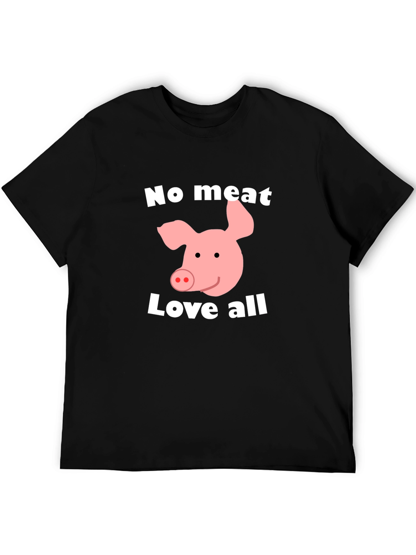 Vegan Pig Graphic T-Shirt - No Meat Love All