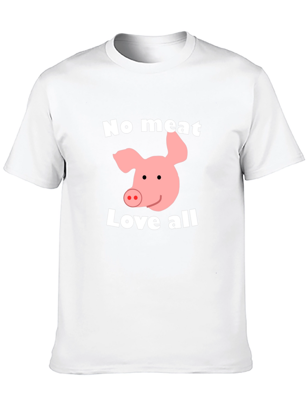 Vegan Pig Graphic T-Shirt - No Meat Love All