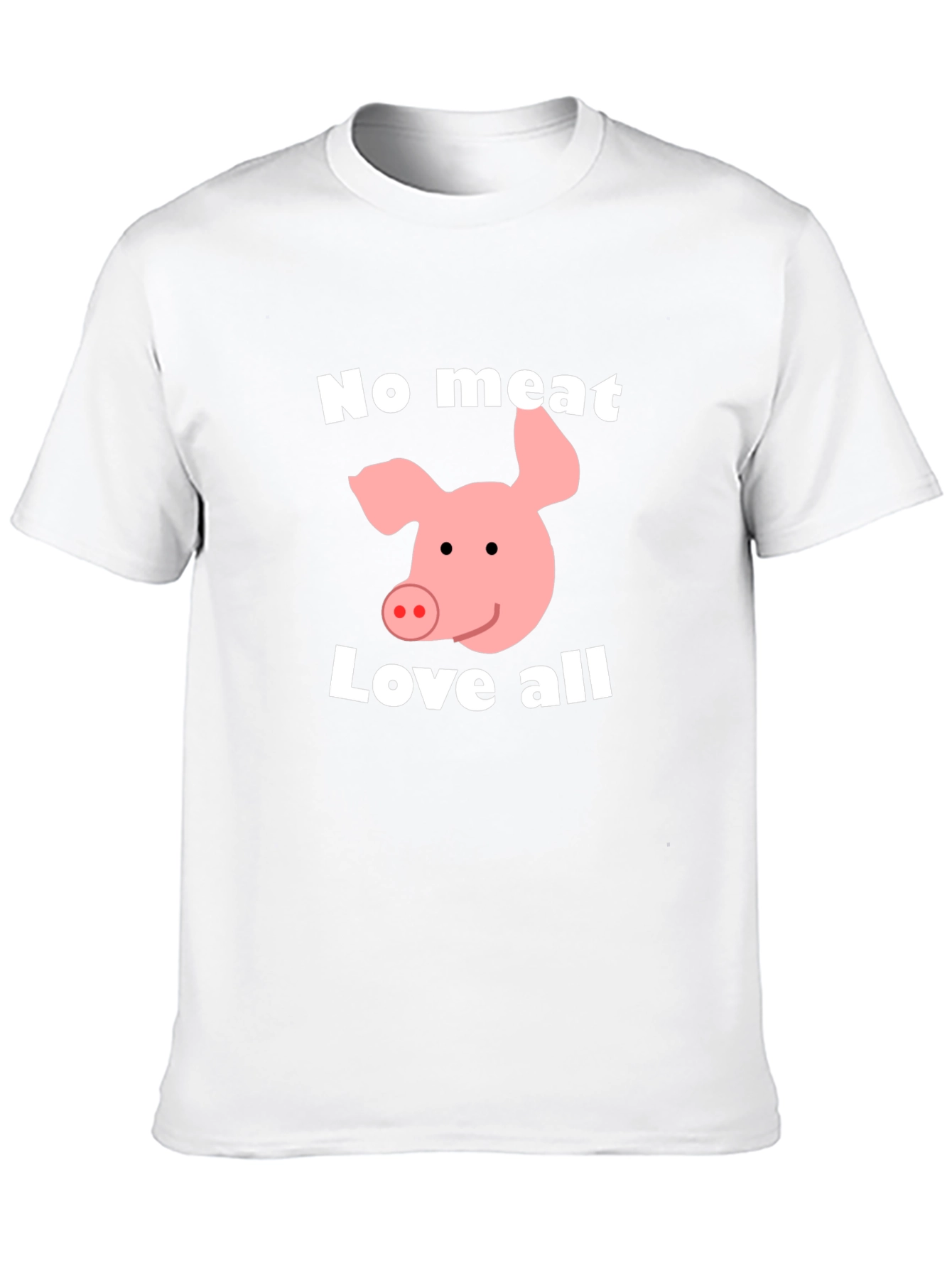 Vegan Pig Graphic T-Shirt - No Meat Love All