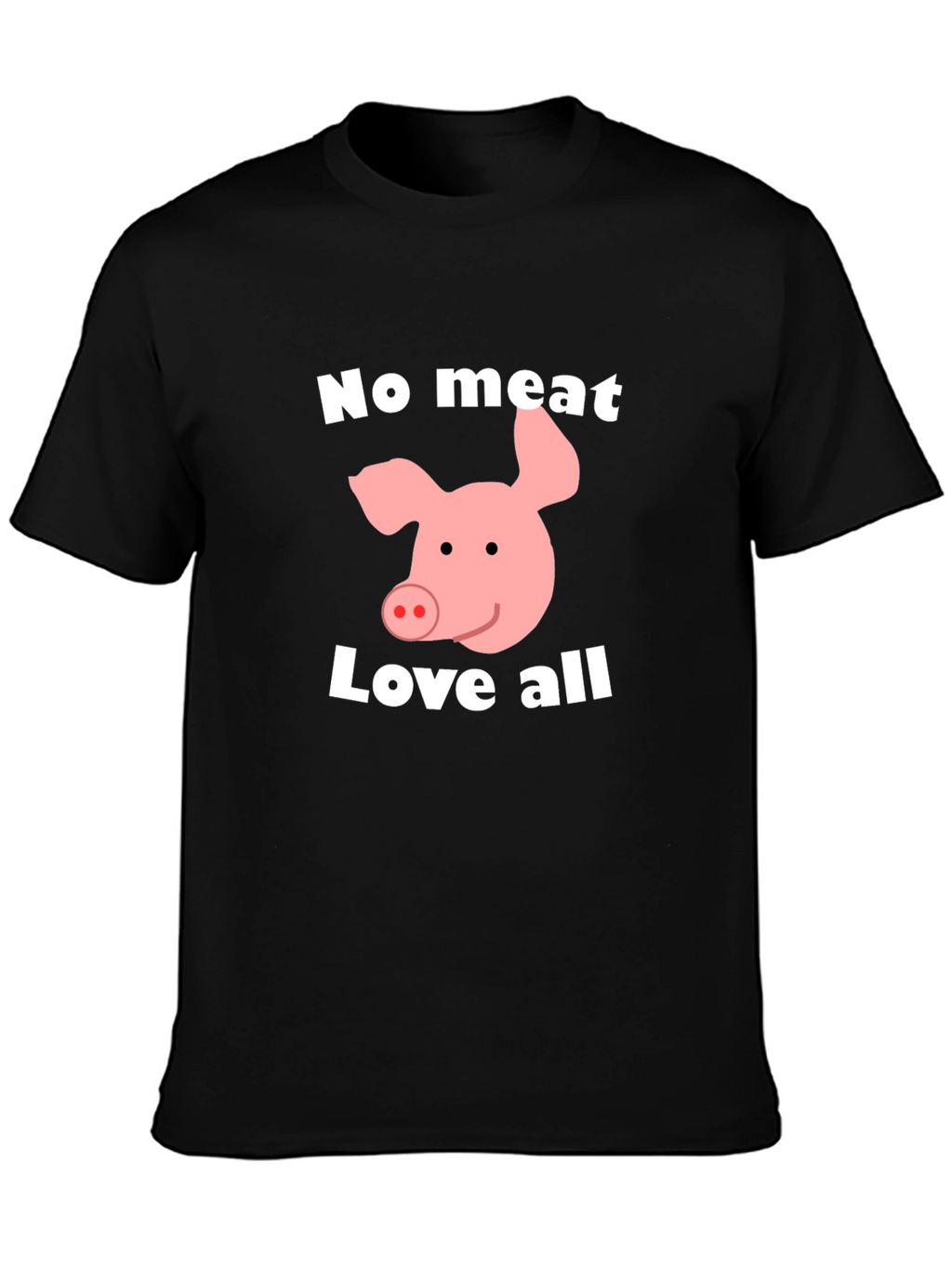 Vegan Pig Graphic T-Shirt - No Meat Love All