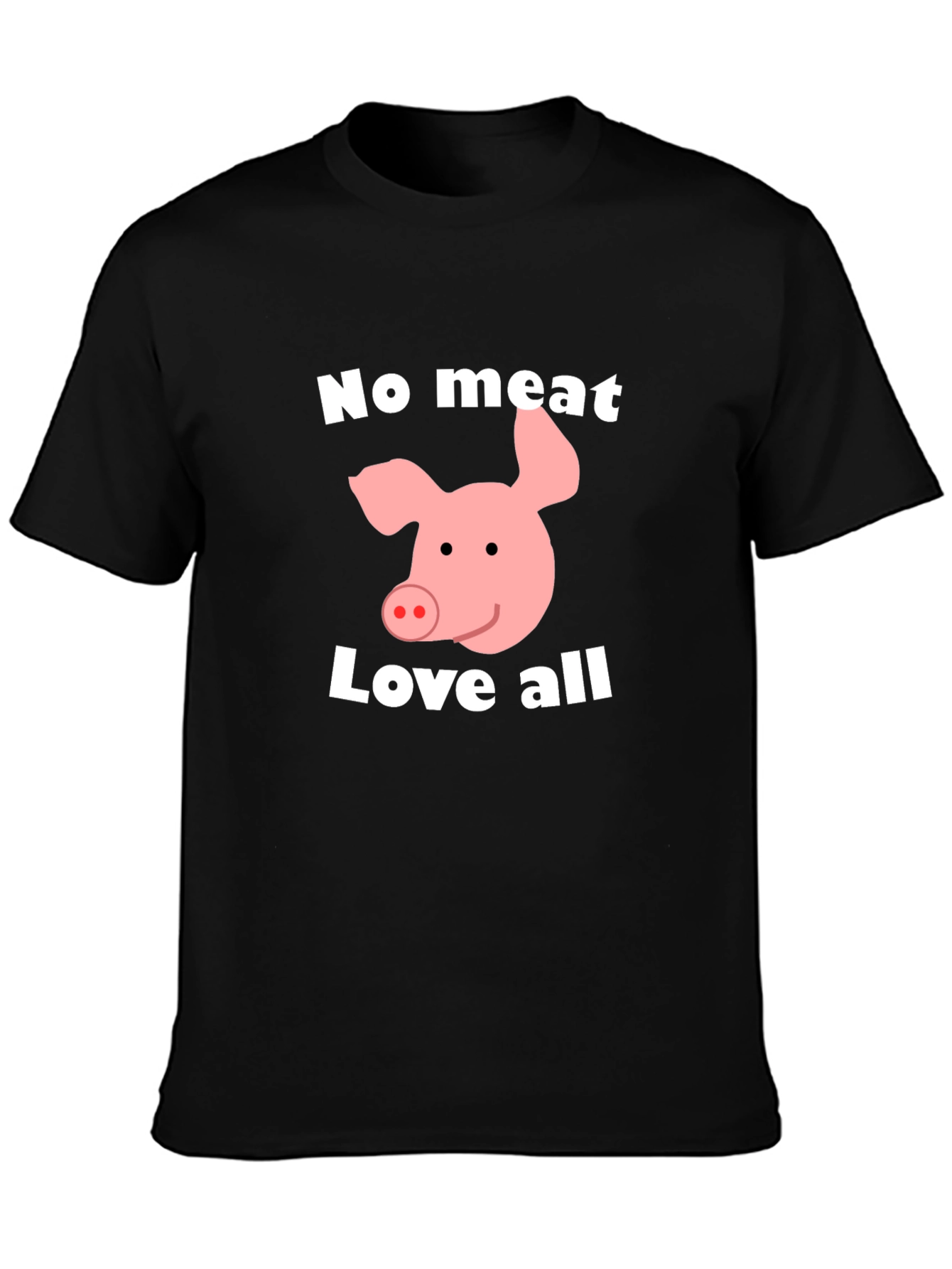 Vegan Pig Graphic T-Shirt - No Meat Love All